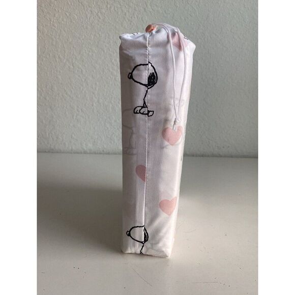 4 Pc Peanuts Snoopy Pink Hearts Valentines Day QUEEN Size Sheet Set Soft NEW - Picture 4 of 11